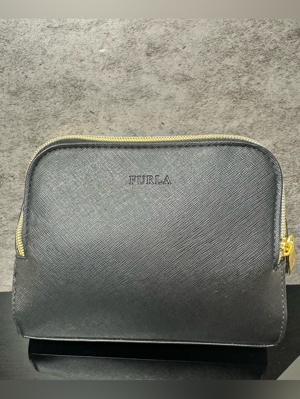 Furla x Saudia Airlines Black Cosmetic Bag / Travel Pouch NWOT